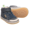 Tip Toey Joey Boys Blue Leather Baby Hi-tops In Blue
