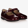EARLY DAYS GIRLS BURGUNDY LEATHER SHOES