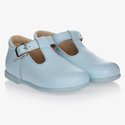 Early Days Pale Blue Leather Shoes