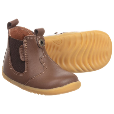 Bobux Step Up Babies' Brown Leather First Walkers