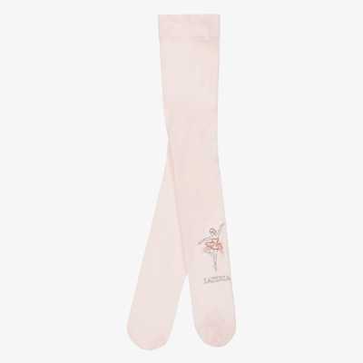 La Perla Girls Teen Pink Logo Tights