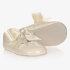 EARLY DAYS BAYPODS GIRLS IVORY PATENT PRE-WALKER SHOES