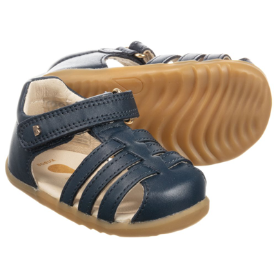 Bobux Step Up Baby Navy Blue Leather Sandals