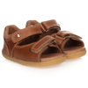 BOBUX STEP UP TAN BROWN LEATHER BABY SANDALS
