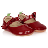 TIP TOEY JOEY GIRLS RED LEATHER BABY SHOES