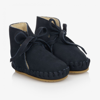 DONSJE BLUE LEATHER BABY BOOTS