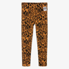 Mini Rodini Kids Leopard-print Stretch-jersey Leggings In Brown