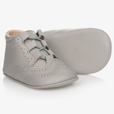 Children's Classics Babies' Grey Leather Pre-walker Shoes