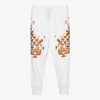 BURBERRY GIRLS TEEN WHITE COTTON JOGGERS