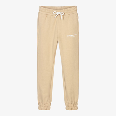 Nik & Nik Kids' Girls Beige Logo Joggers