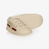GUCCI IVORY LEATHER PRE-WALKER SHOES