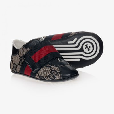Gucci Blue Gg Baby Pre-walker Shoes