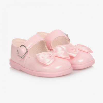 Early Days Babies' Girls Pink Patent Bar Shoes