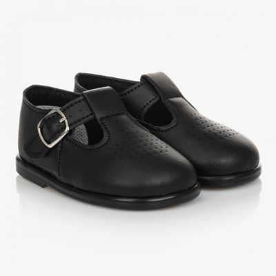 Early Days Babies' Black First Walker Shoes
