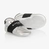GIVENCHY SILVER LEATHER LOGO BABY SHOES