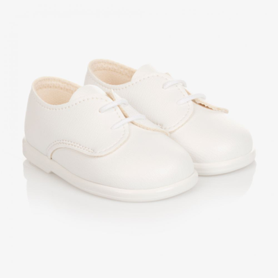 Early Days Babies' Boys White First Walker Shoes