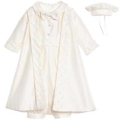 Romano Vianni Babies' Boys Ivory 3 Piece Occasion Outfit