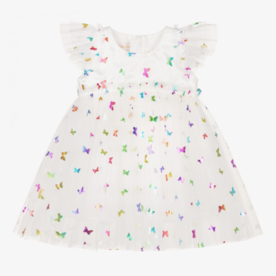 Childrensalon Occasions Girls Tulle Butterfly Baby Dress In White