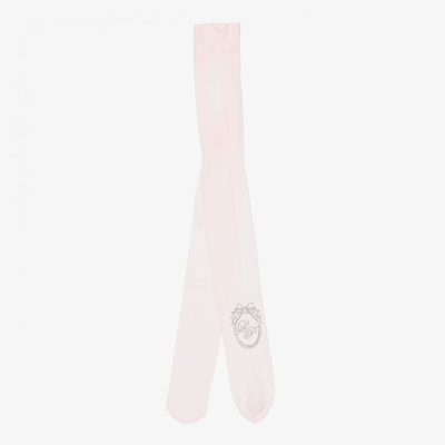 La Perla Teen Girls Pink Logo Tights