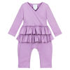 LEMON LOVES LAYETTE BABY GIRLS PURPLE ROMPER