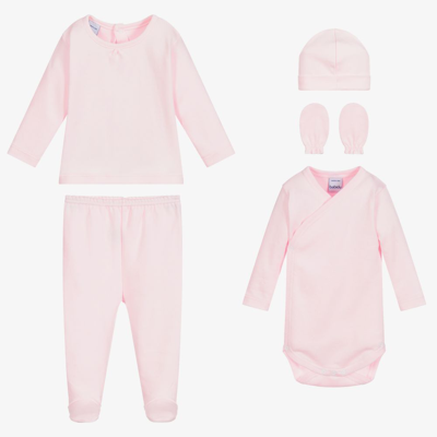 Babidu Girls Pink 4 Piece Babysuit Set