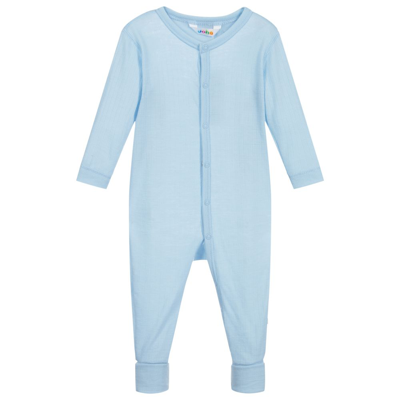 Joha Babies' Light Blue Thermal Wool Romper