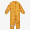 CELAVI CELAVI YELLOW QUILTED JACKET & TROUSER SET