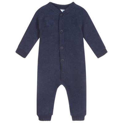 Joha Babies' Navy Blue Thermal Wool Romper