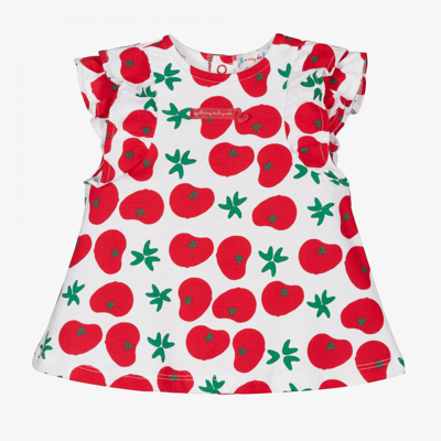 Agatha Ruiz De La Prada Babies'  Girls Red Cotton Tomato Dress