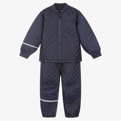 Celavi Blue Quilted Tracksuit