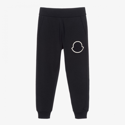 Moncler Kids' Boys Blue Cotton Logo Joggers