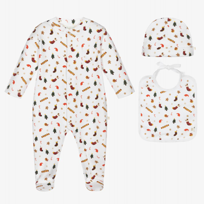 Marie-chantal White Festive Babygrow Set