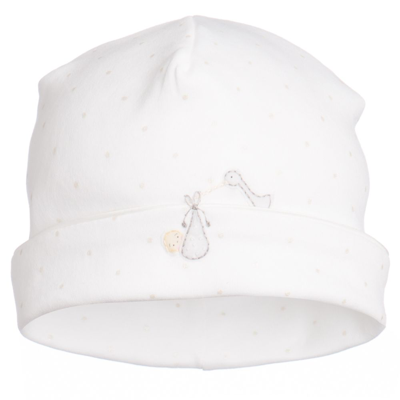 Magnolia Baby White Pima Cotton Baby Hat