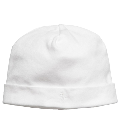 Ralph Lauren Baby White Cotton Hat