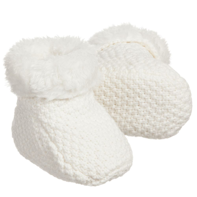 The Little Tailor Ivory Knitted Baby Booties