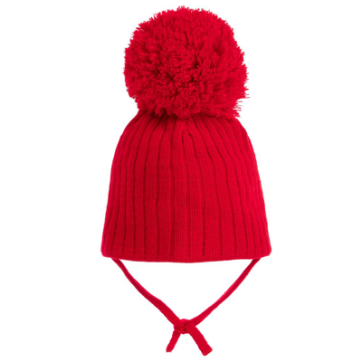 S Tila Of Sweden Red Park Large Pom-pom Hat