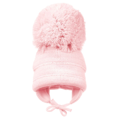 S Tila Of Sweden Kids' Girls Pink Tuva Giant Pom-pom Hat