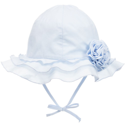 Sarah Louise Girls Baby Blue Polycotton Sun Hat