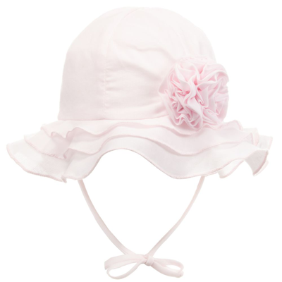 Sarah Louise Girls Baby Pink Polycotton Sun Hat