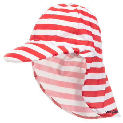 Mitty James Babies' Striped Sun Protective Hat In Red
