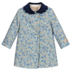 GUCCI GIRLS BLUE LINEN LIBERTY PRINT COAT