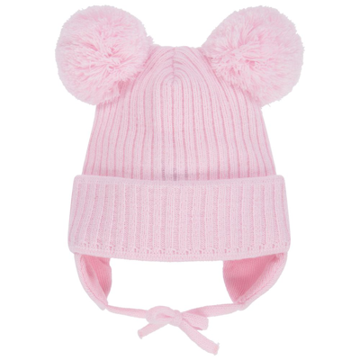 S Tila Of Sweden Kids' Sätila Of Sweden Girls Pink Minnie Double Pom-pom Hat