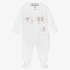 Tartine Et Chocolat White Cotton Babygrow In White
