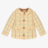 GUCCI BABY BEIGE CHECK WOOL COAT