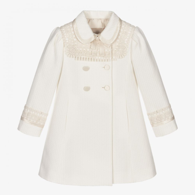 Gucci Babies' Girls Ivory Cotton Lace Coat