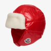 MONCLER GIRLS RED PADDED HAT