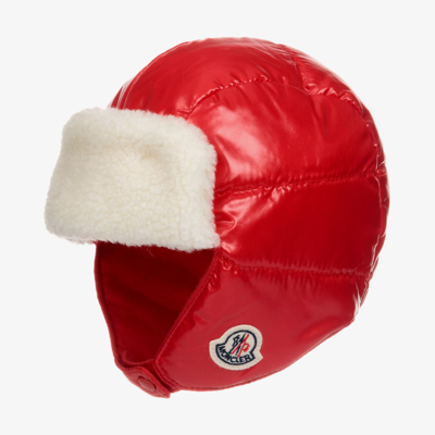 Moncler Babies' Girls Red Padded Hat