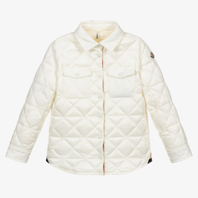 Moncler Kids' Girls Ivory Down Padded Jacket