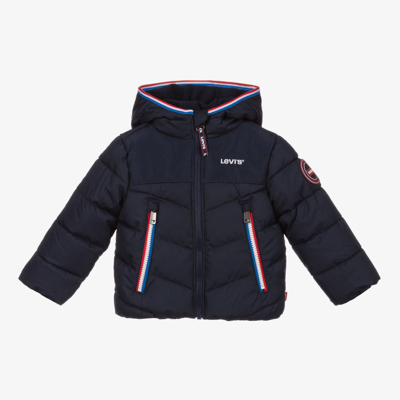 Levi's Babies' Boys Navy Blue Logo Puffer Jacket