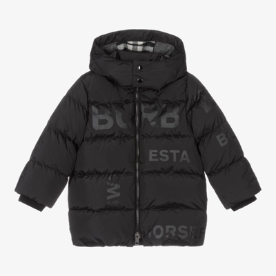 Burberry Babies' Boys Black Down Puffer Coat